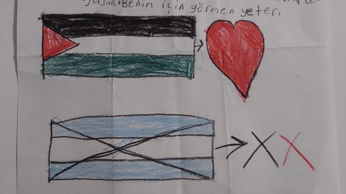 Okulumuz öğrencileriden Filistin'de ki kardeşlerine mektuplar